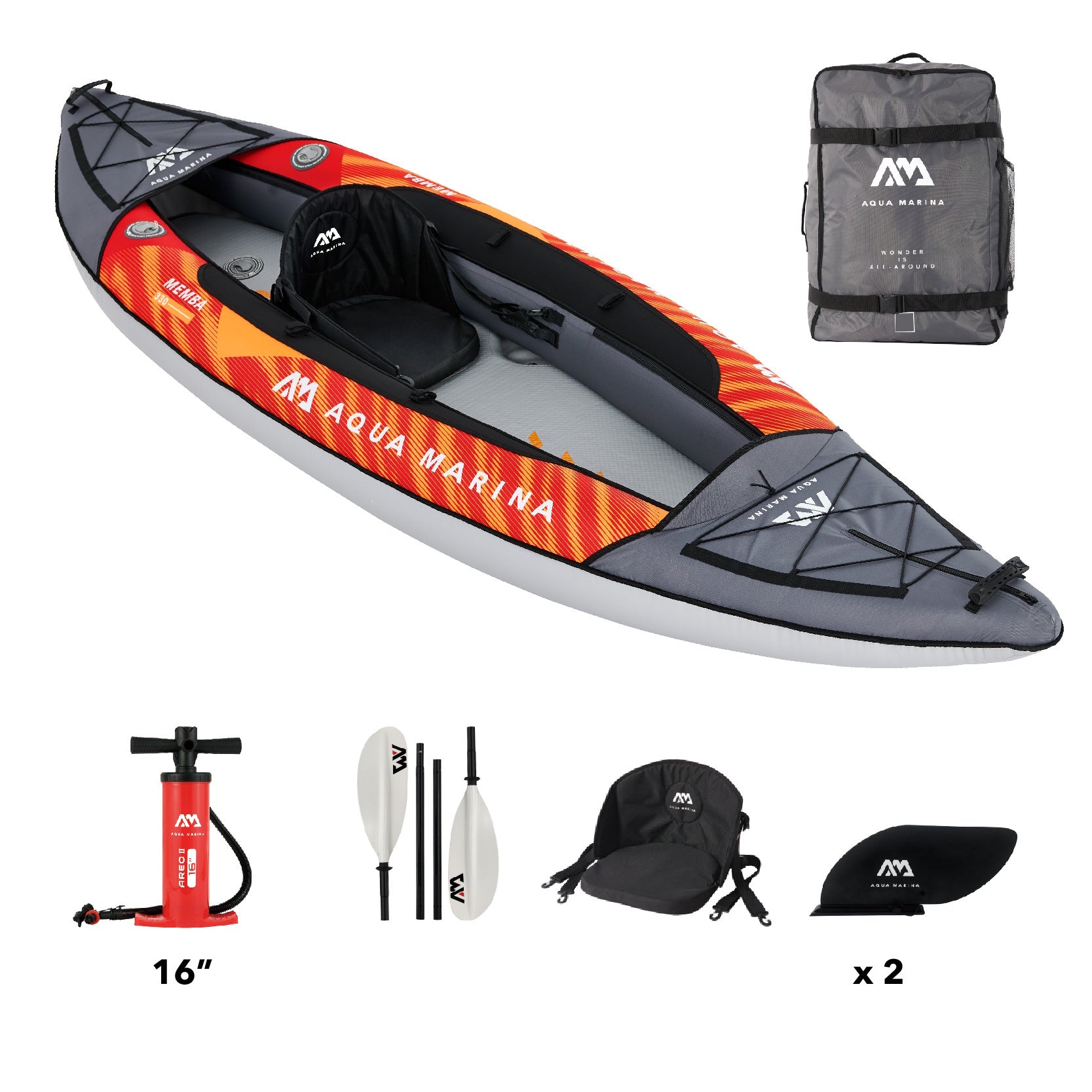 Aqua Marina Memba 1 Person Kayak Package