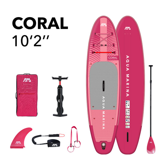 Coral 10'2" SUP Board (Raspberry)