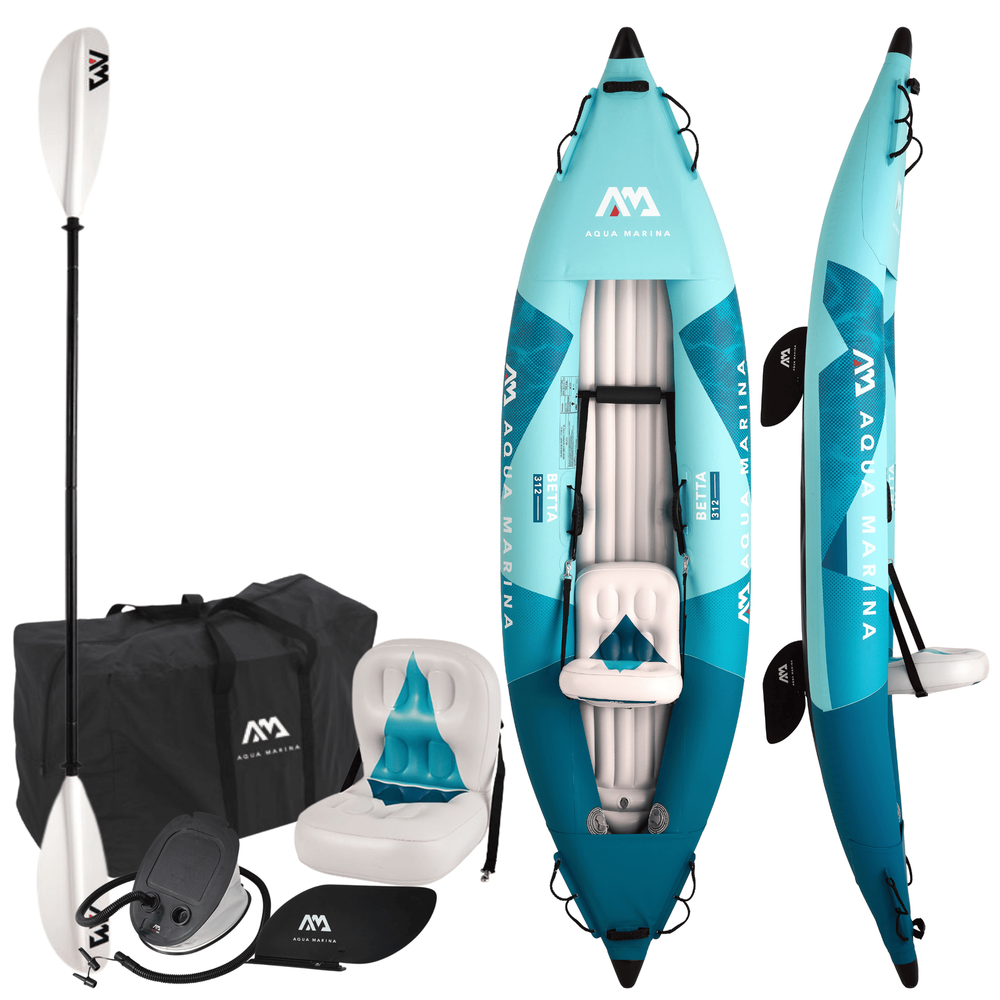 Aqua Marina Kayaking- Betta-312 Recreational Kayak - 1 person Package