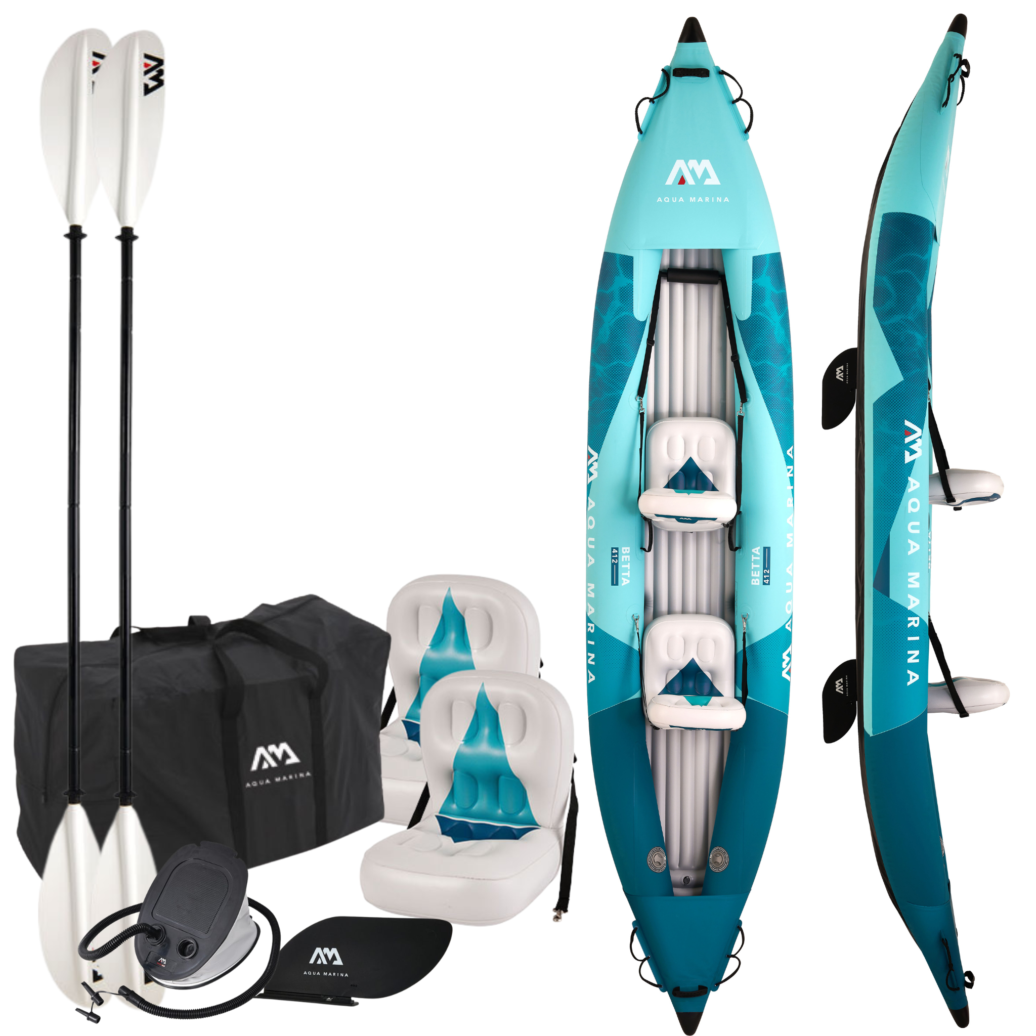 Betta-412 Recreational Kayak - 2 person Package